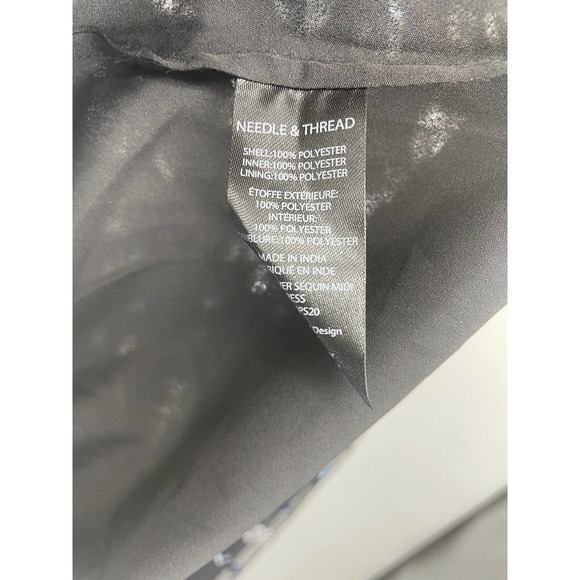 Needle & Thread Wildflower Sequin Midi Dress Size  2 Sweetheart Neck Midi - Picture 9 of 12